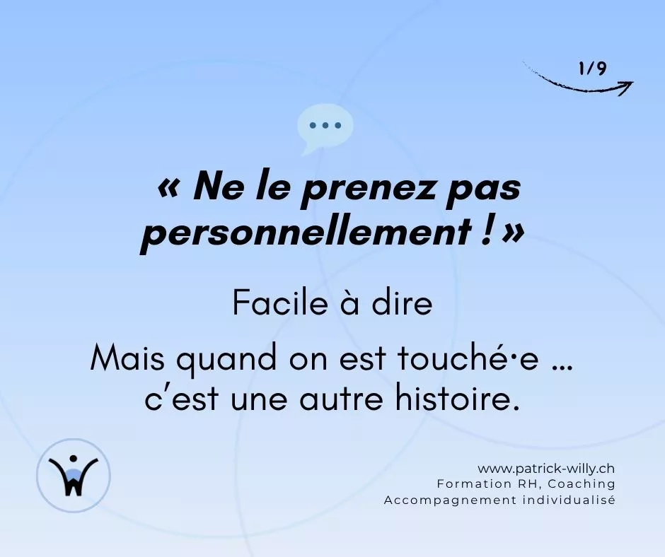 Ne le prenez pas personnellement 